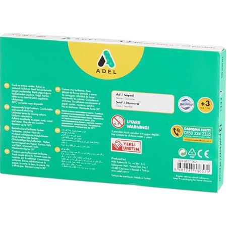 Adel Pastel Boya, 12 Renk, (4280837002)