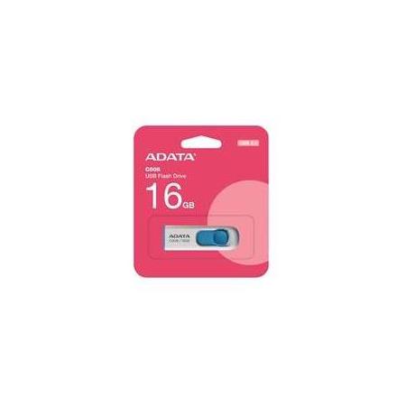 Adata C008/16GB 16GB USB2.0 Classic (White + Blue) Flash Bellek